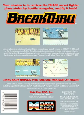 BreakThru (USA) box cover back